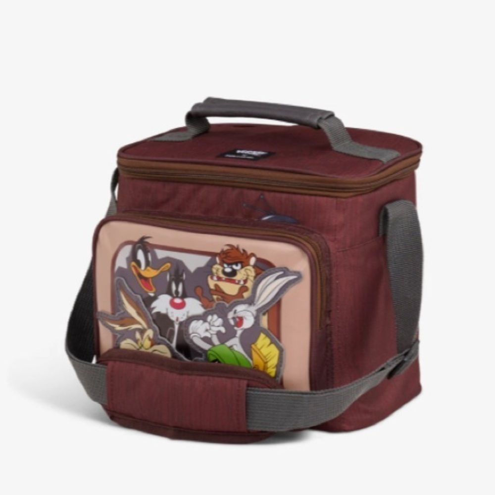 Looney Tunes TV Square Cooler Bag Brown 9 Cans NWT